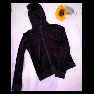 VS•MODA INTERNATIONAL Velour Jacket, Black, Small